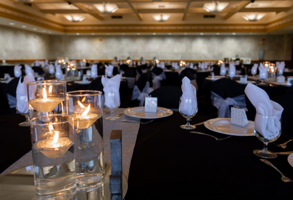 Eagle room decorated in black and white