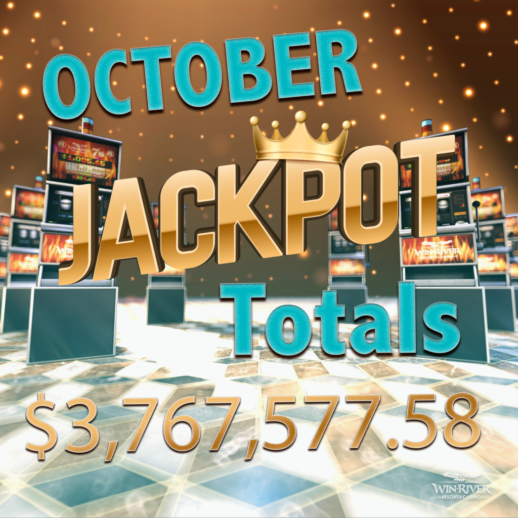 October Jackpot Total $3,767,577.58
