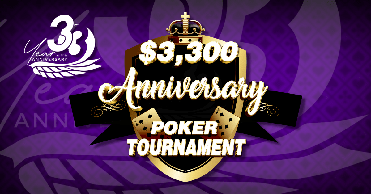 1200x628 3300 Anniversary Poker Tournament