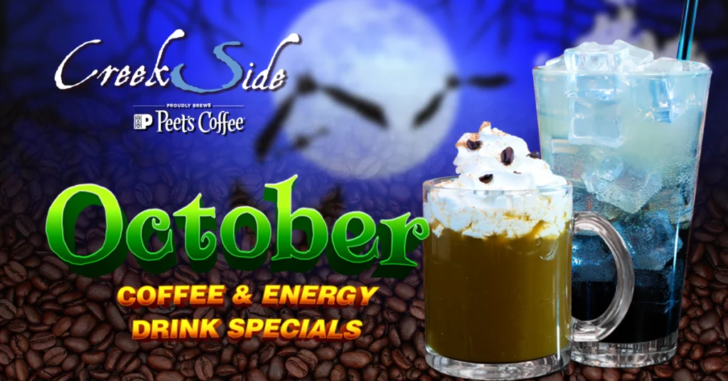 October Coffee and Energy Drink Specials