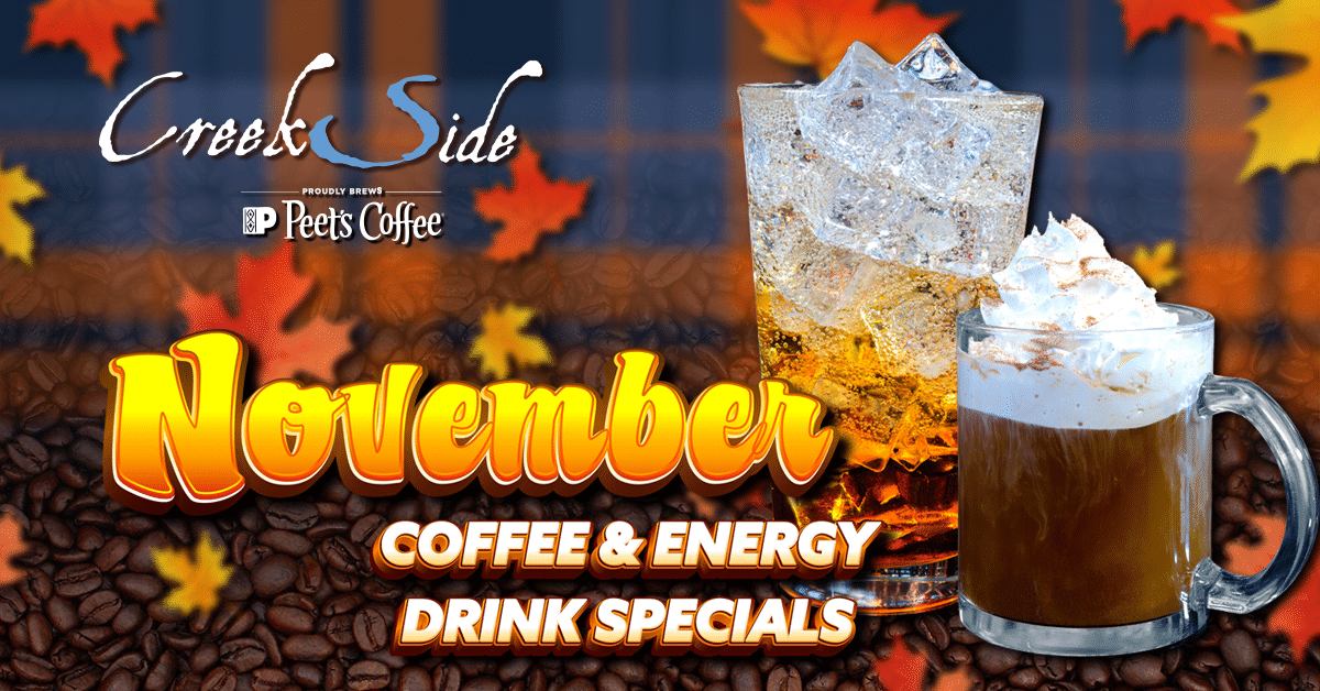 November Coffee & Energy Drink Specials